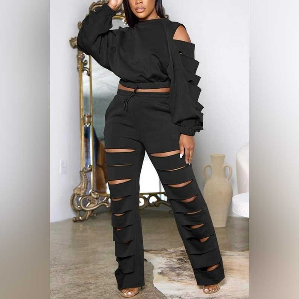 Stylish Black Women's Pant Set